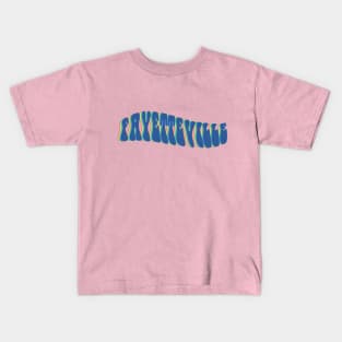 Fayetteville Arkansas Warped Text Design Kids T-Shirt